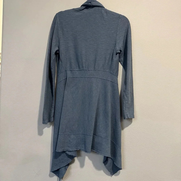 Cut Loose Cardigan Open Front Draped Cotton Linen Blend Lagenlook S - Picture 2 of 5